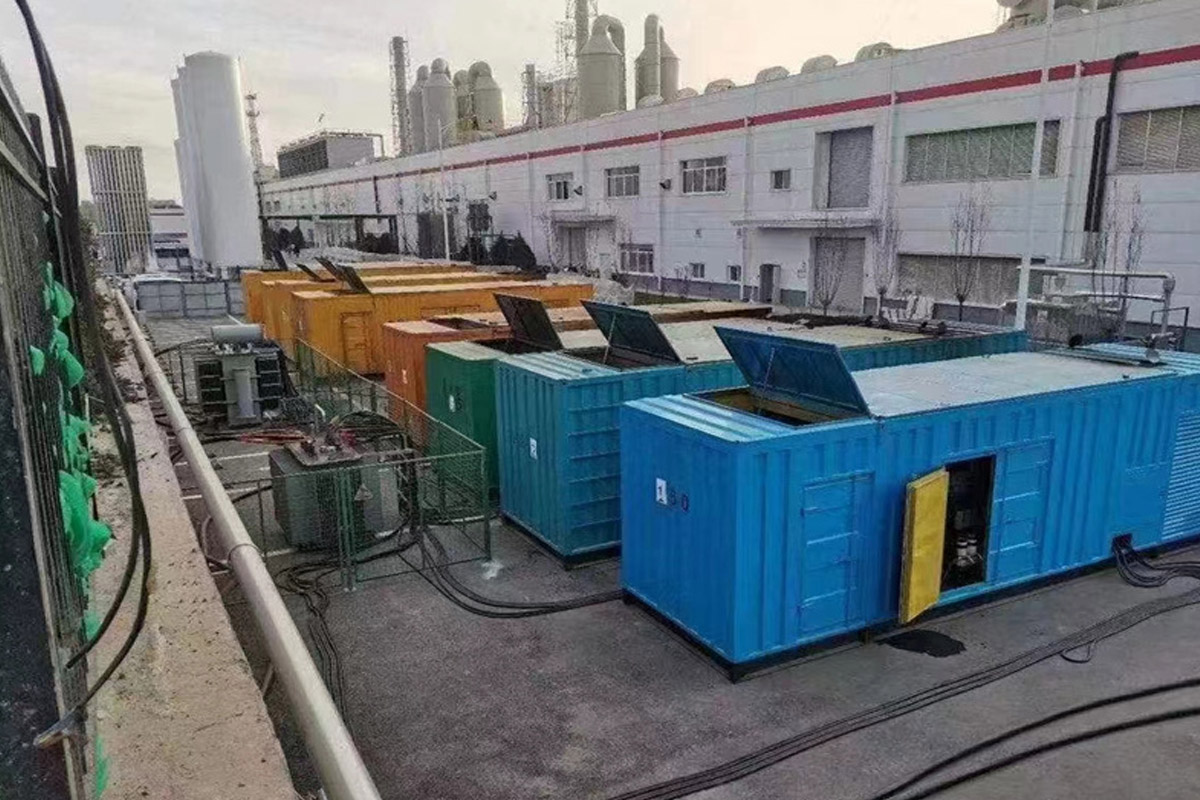 林西发电机租赁施工现场